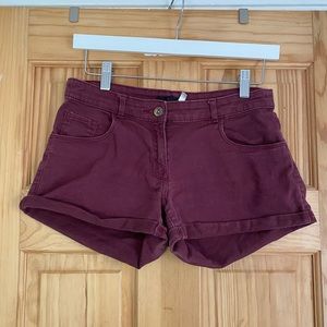 Maroon H&M shorts